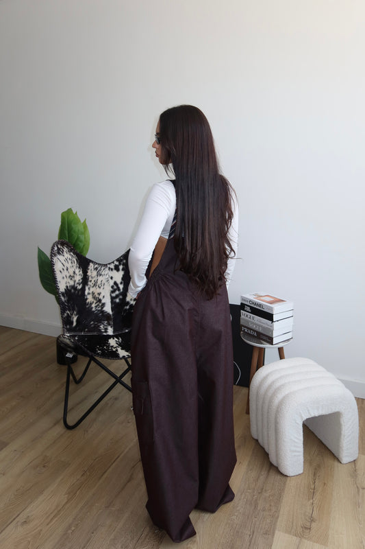 Salopette OVER FIT choco