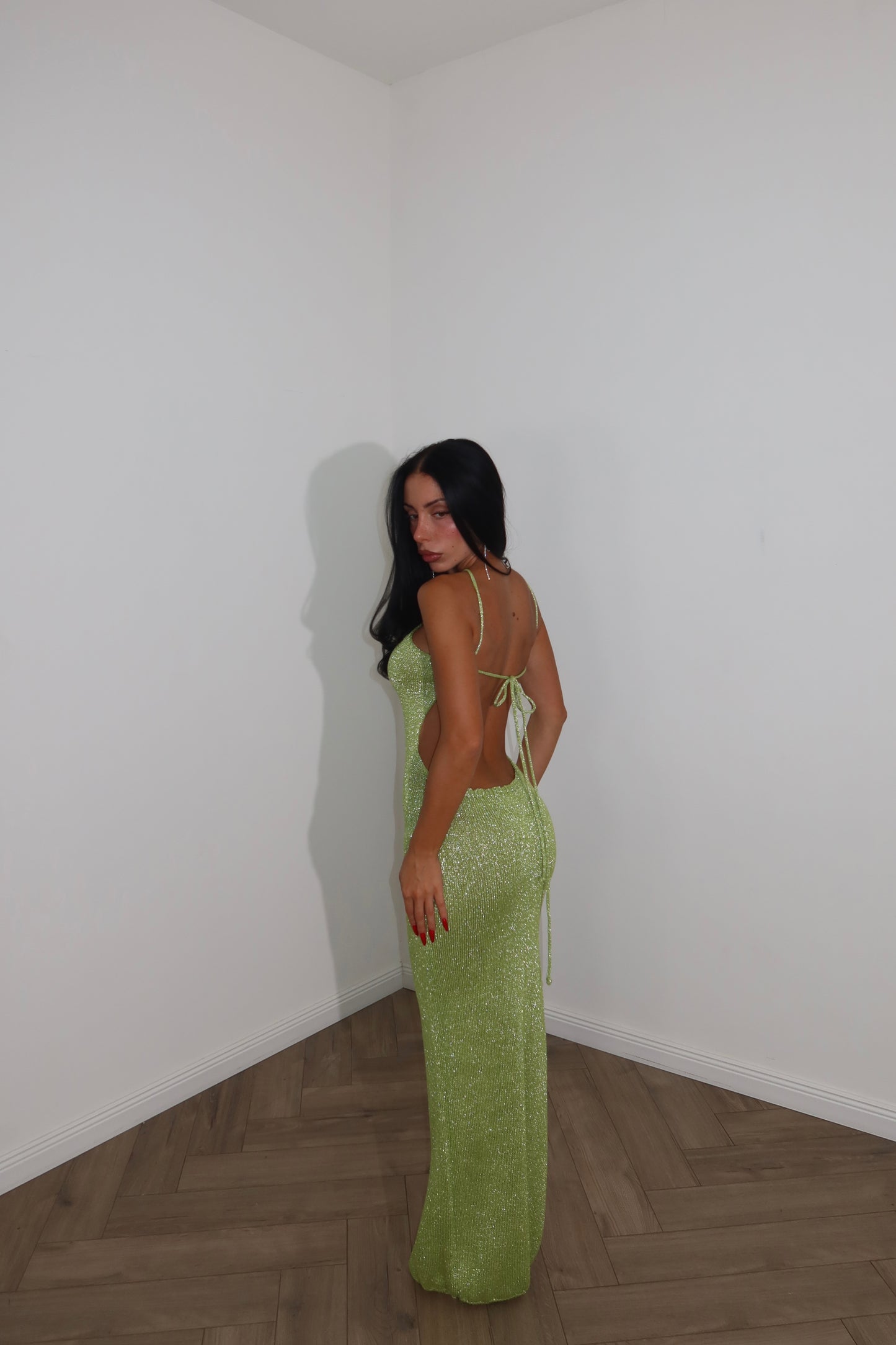 LongDress DIVINITÀ lurex verde
