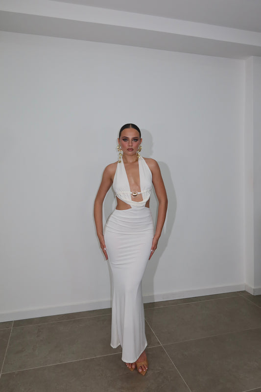 LongDress SHELL bianco