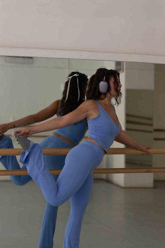 LEGGINGS ZAMPA SCULPT AZZURRO