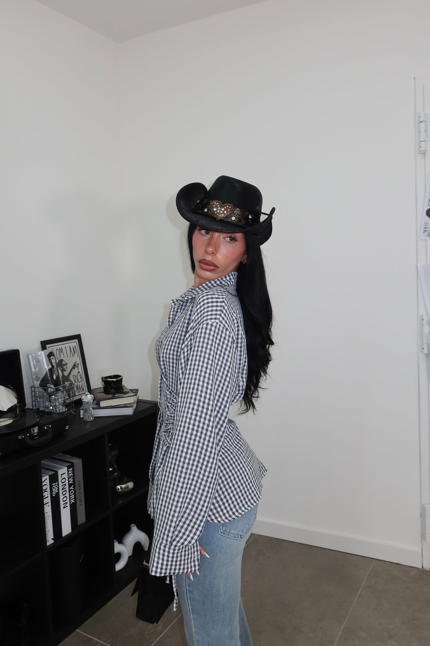 Camicia QUEEN BEE nera/bianca