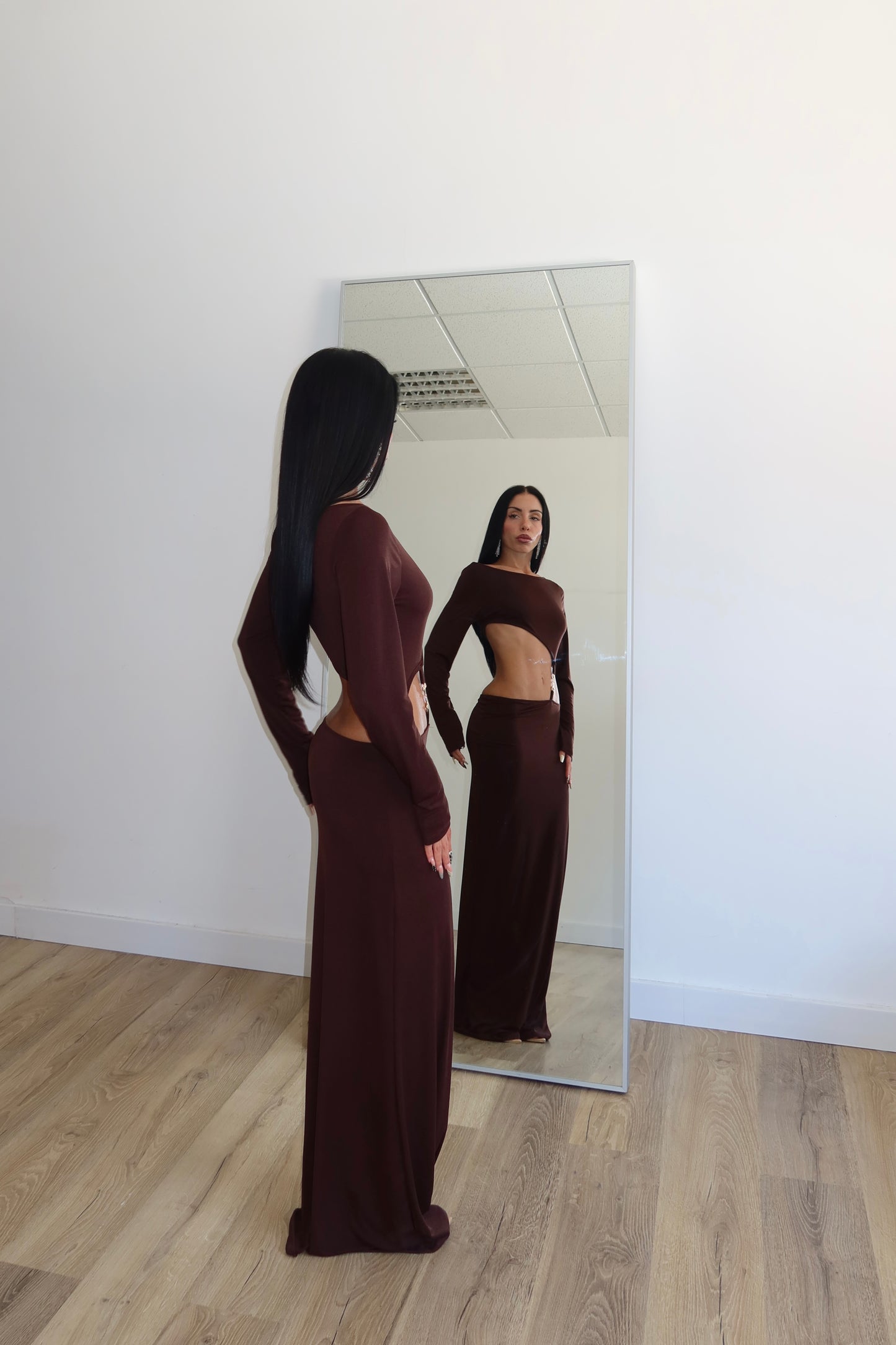 LongDress METAL choco