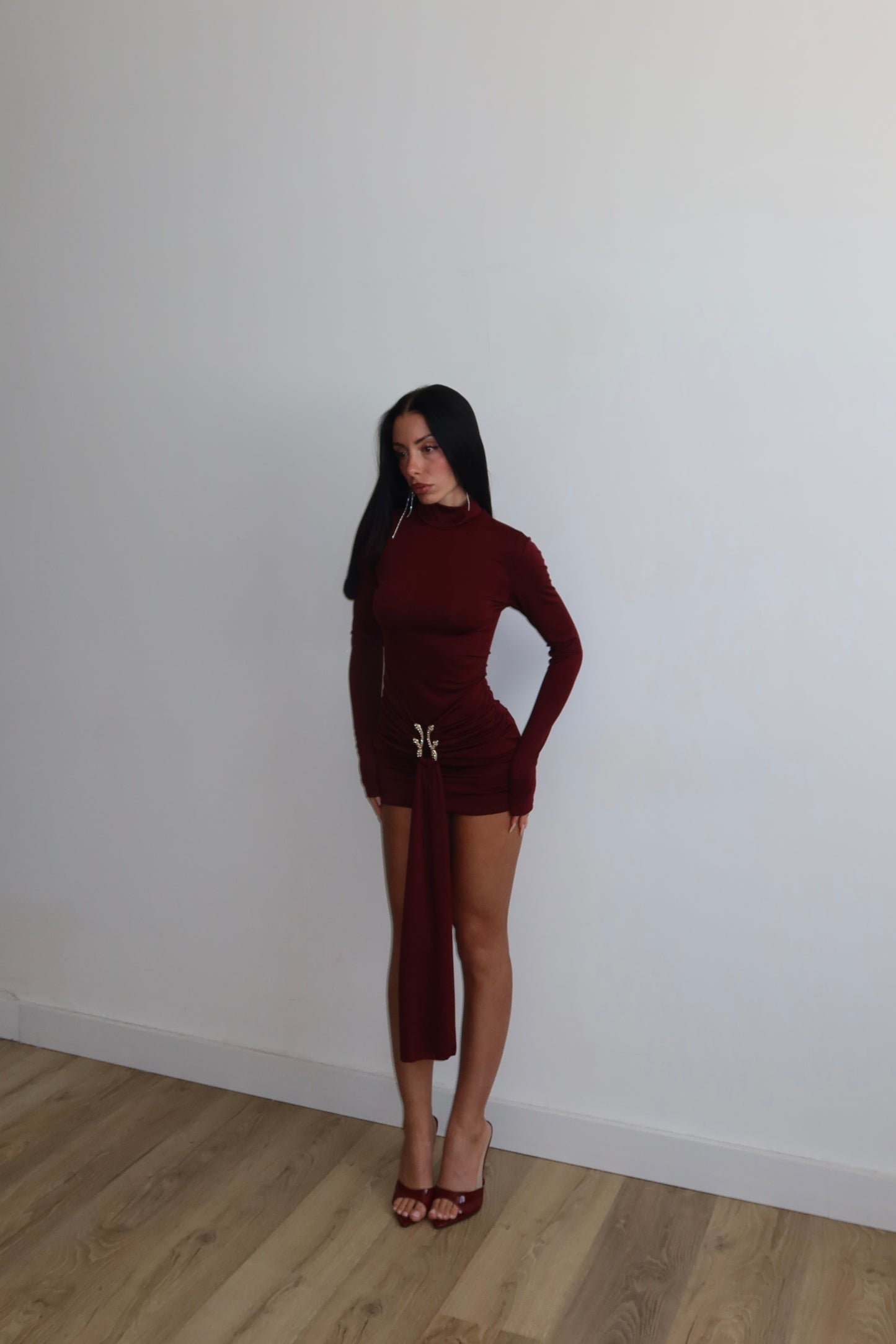 MiniDress SNAKE bordeaux
