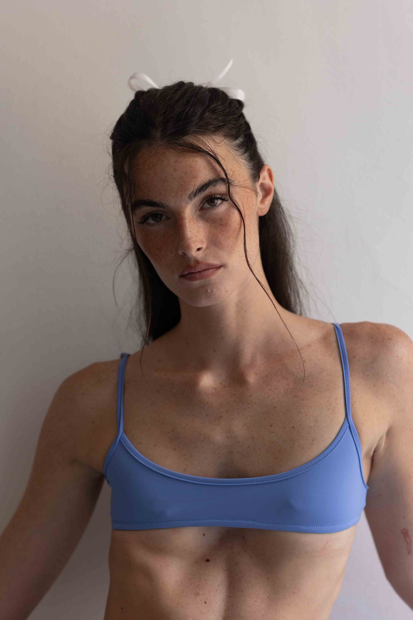 TOP UNCOVERED AZZURRO