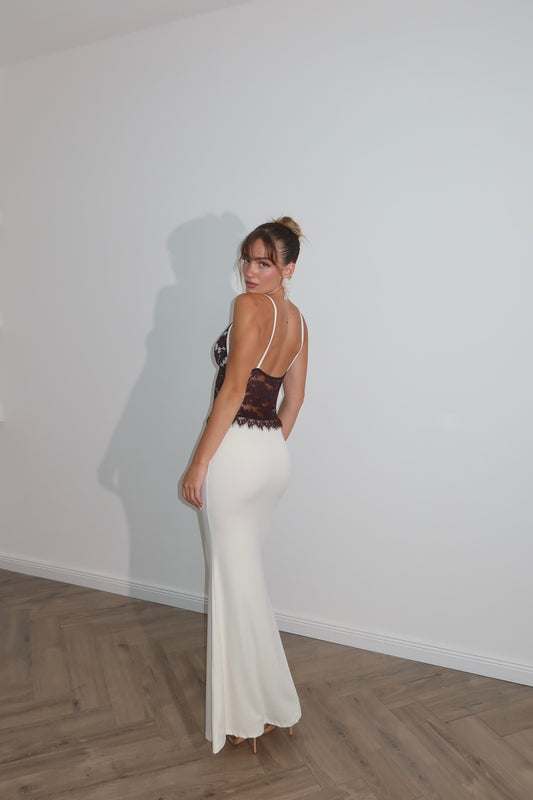 LongDress PARK cream/choco