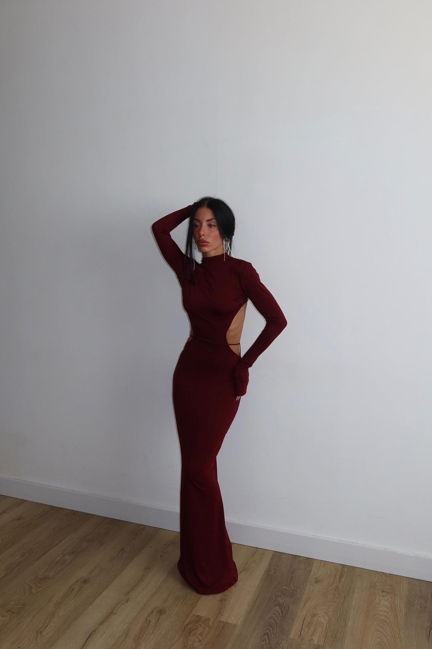 LongDress INTRECCIO bordeaux