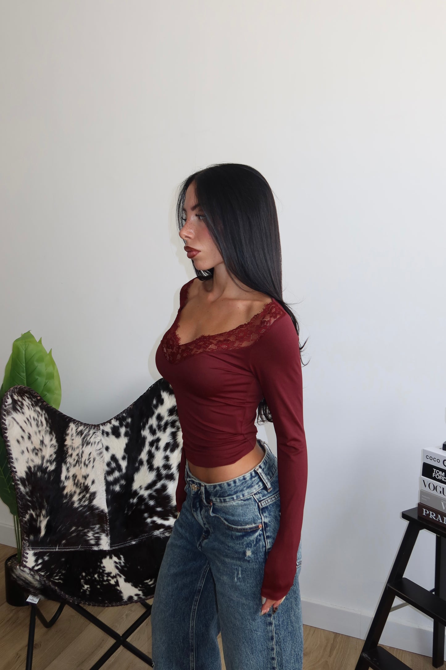 Maglia BONNIE bordeaux