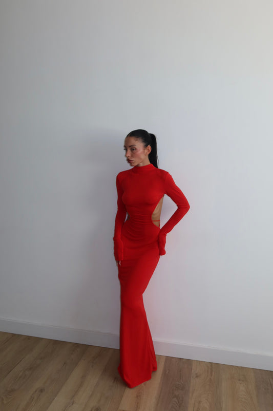 LongDress INTRECCIO rosso