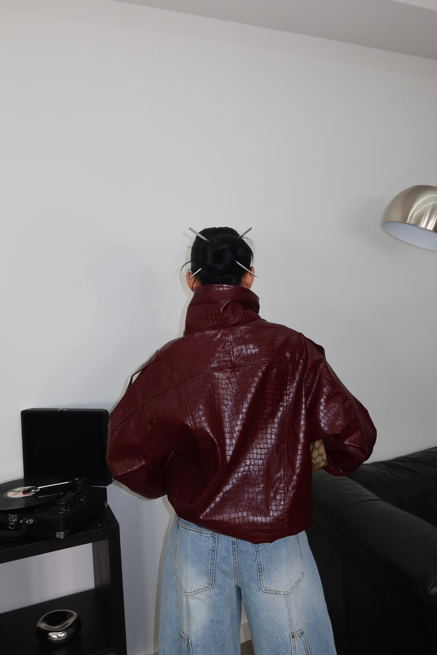 Jacket PYTHON bordeaux