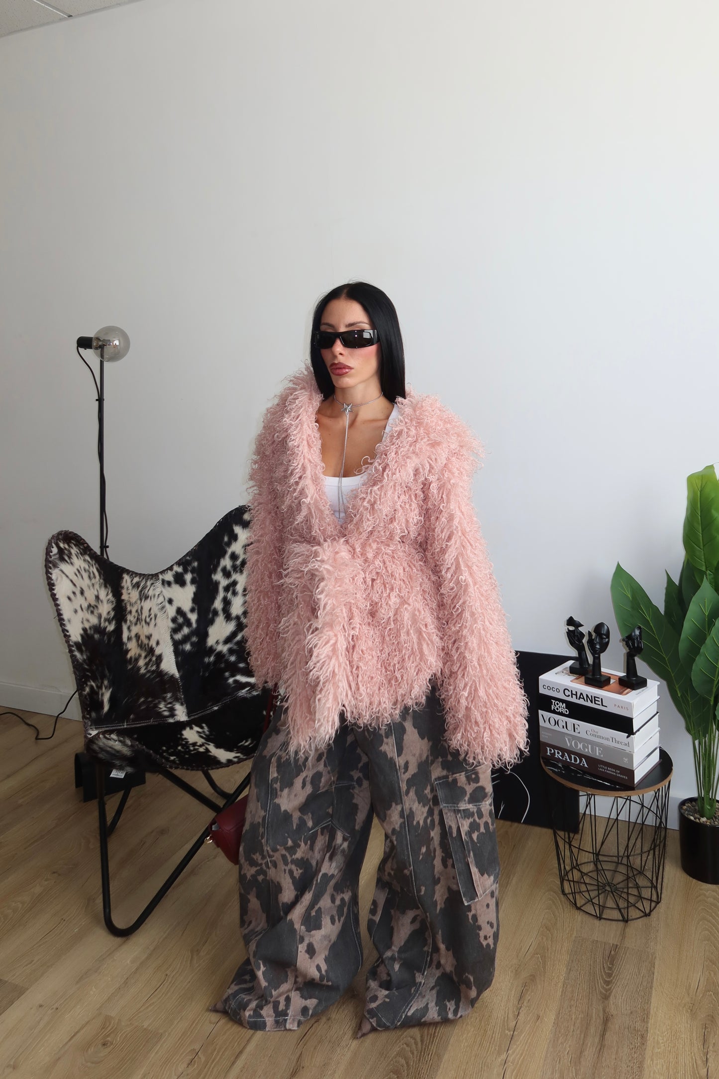 Ecofur CURLY rosa