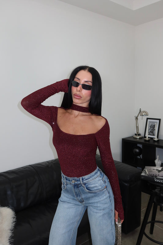 Body CHOCKER LUREX wine