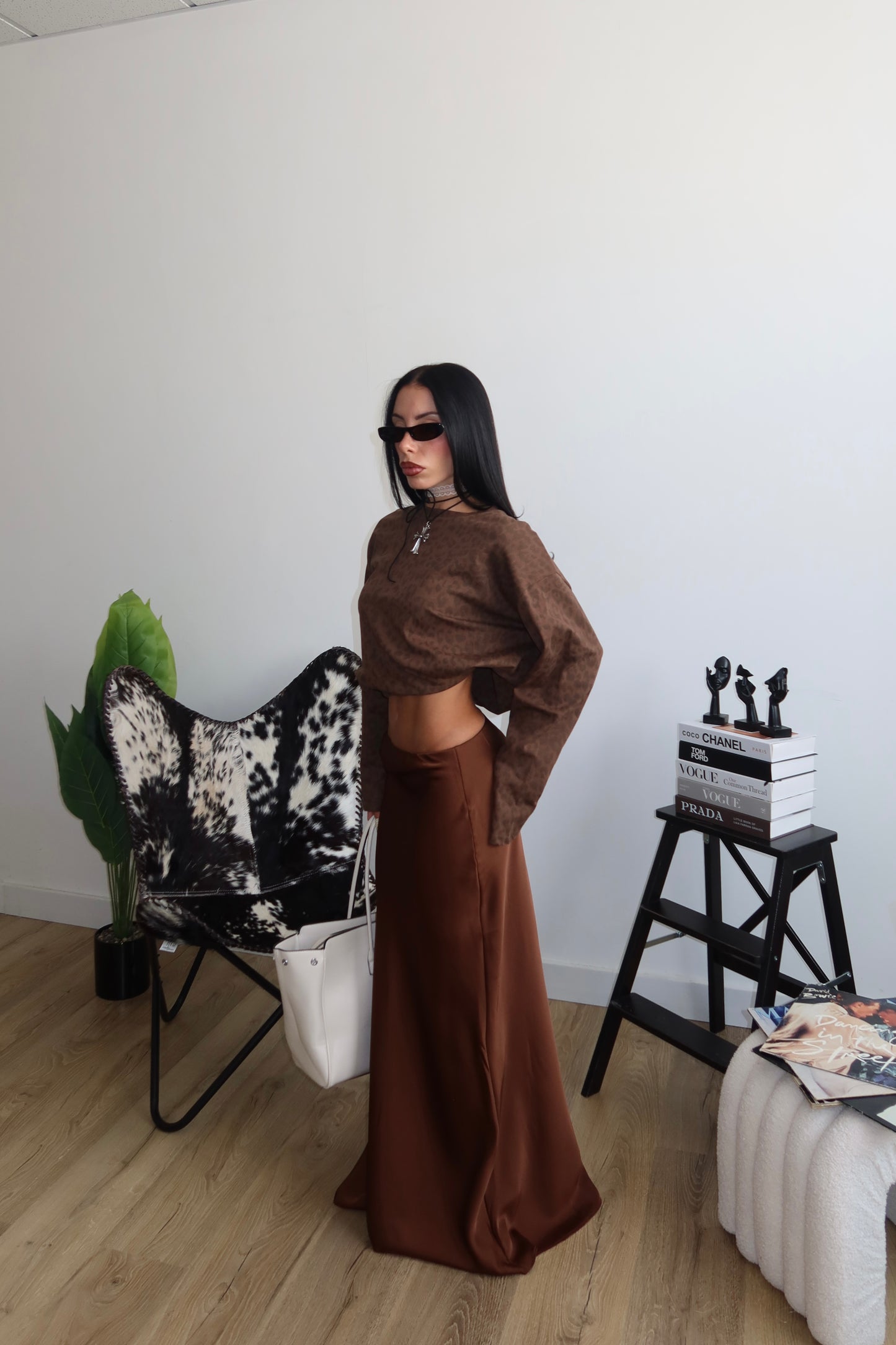 Longuette IN RASO choco