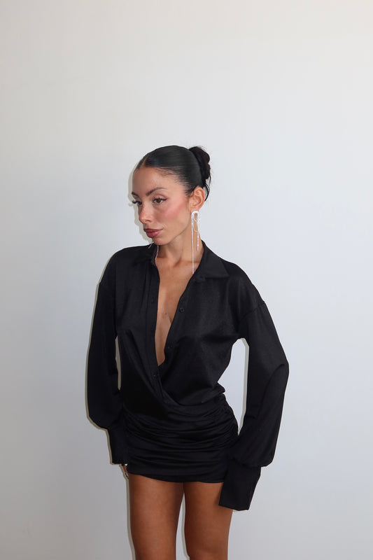 MiniDress DRAPERY nero