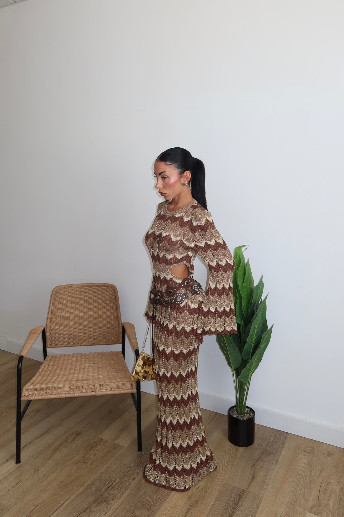 Dress ZIG ZAG choco