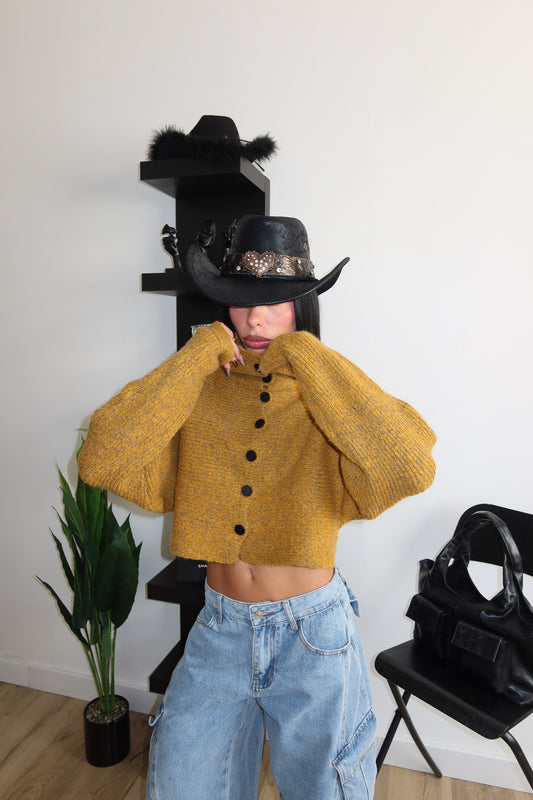 Cardigan PEGGY senape