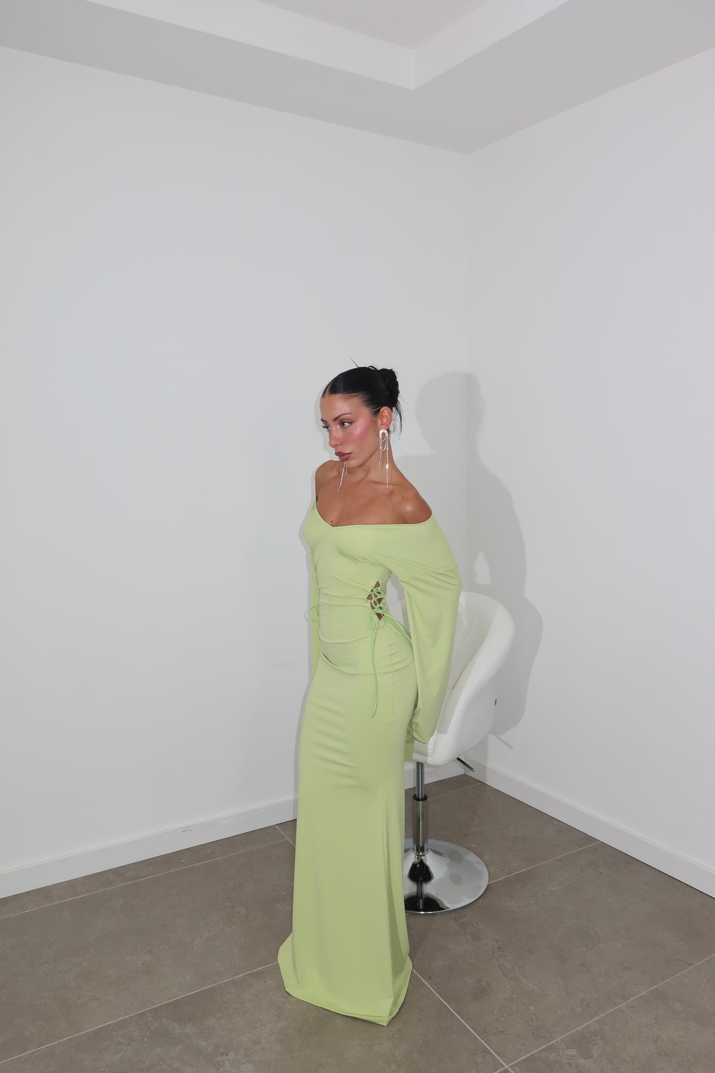 LongDress SABINE verde lime
