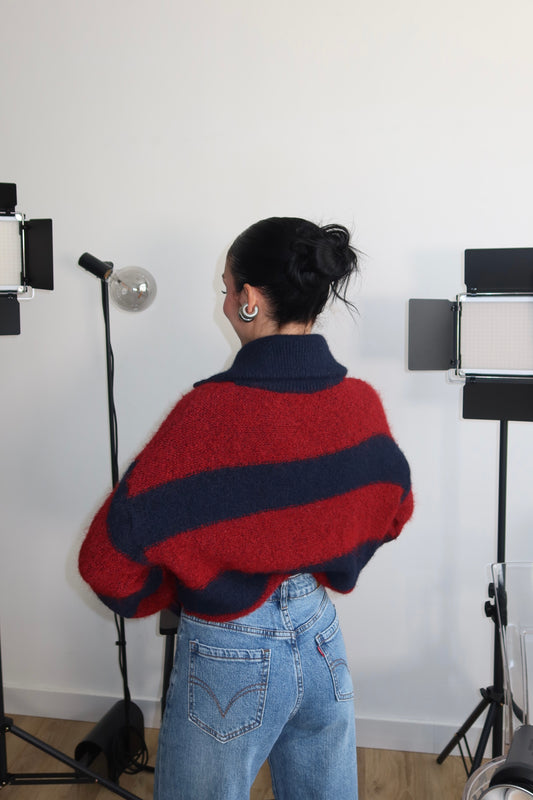 Cardigan STRIPES blu