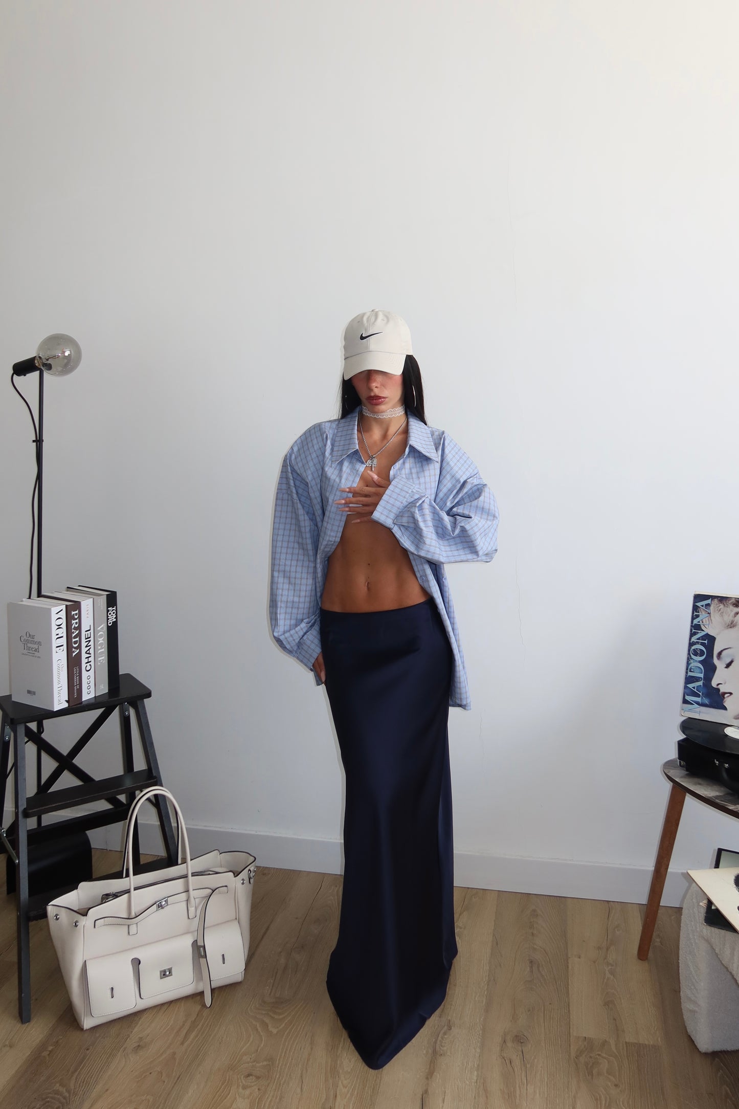 Longuette IN RASO blu