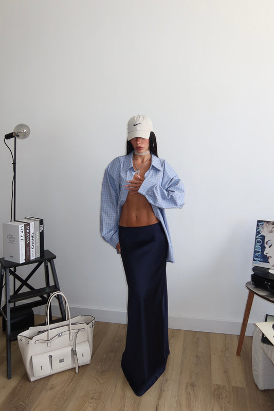 Longuette IN RASO blu