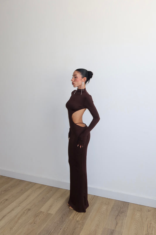 LongDress DOWN choco