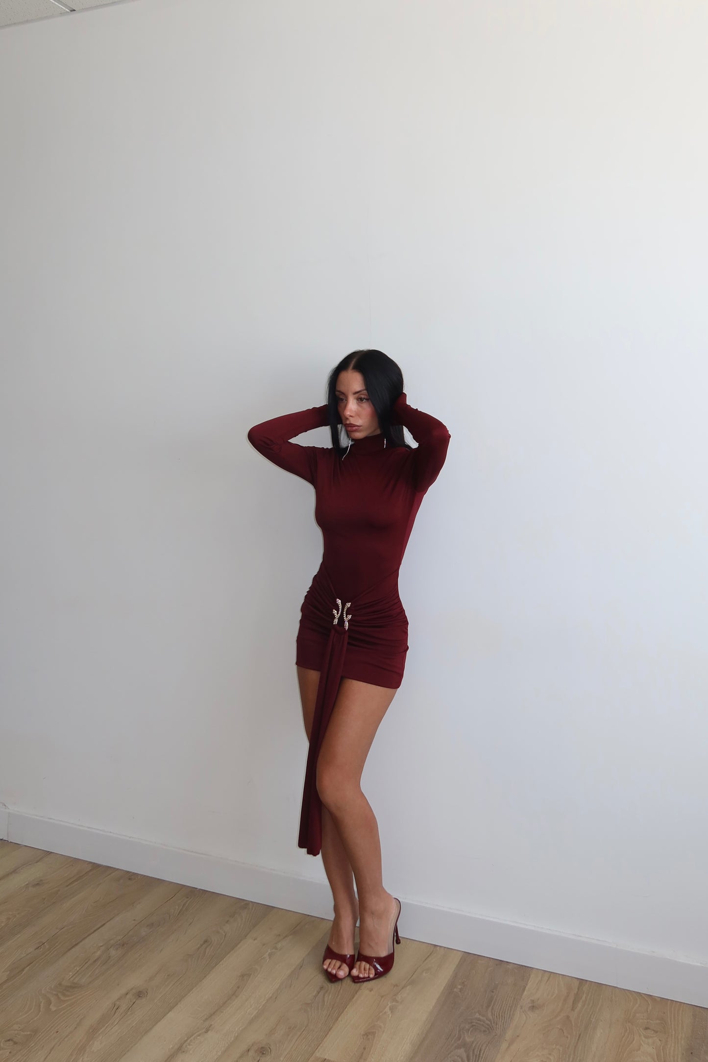 MiniDress SNAKE bordeaux