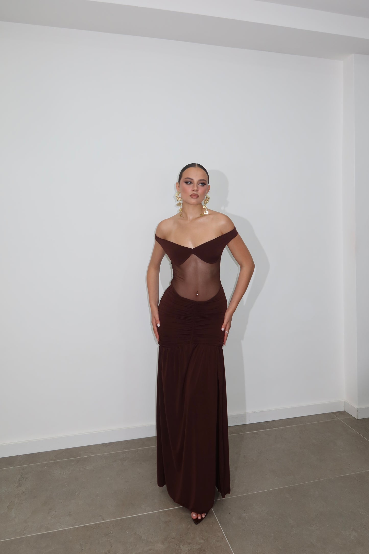 LongDress LEANDRA choco