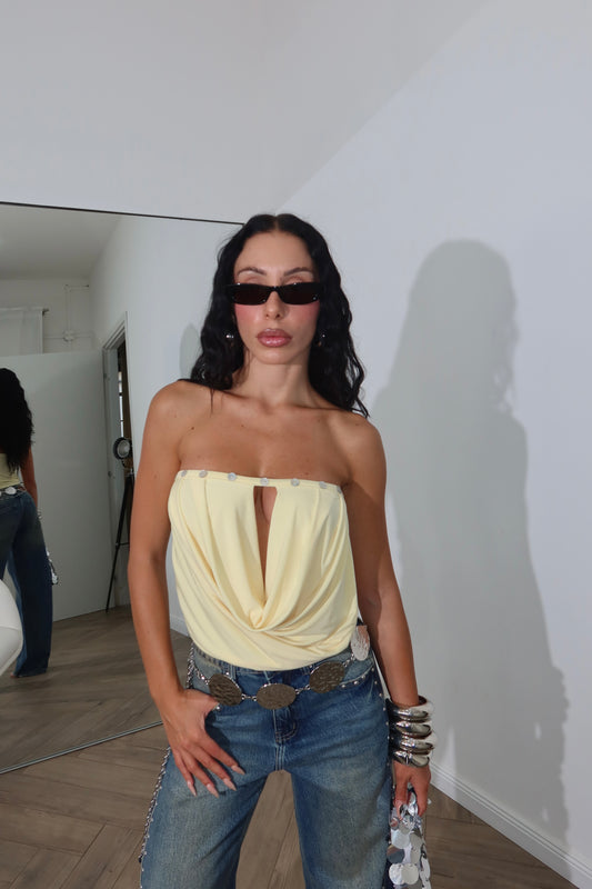 Top BOTTONI giallo