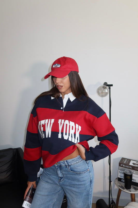 Felpa GRANDE MELA rosso/blu