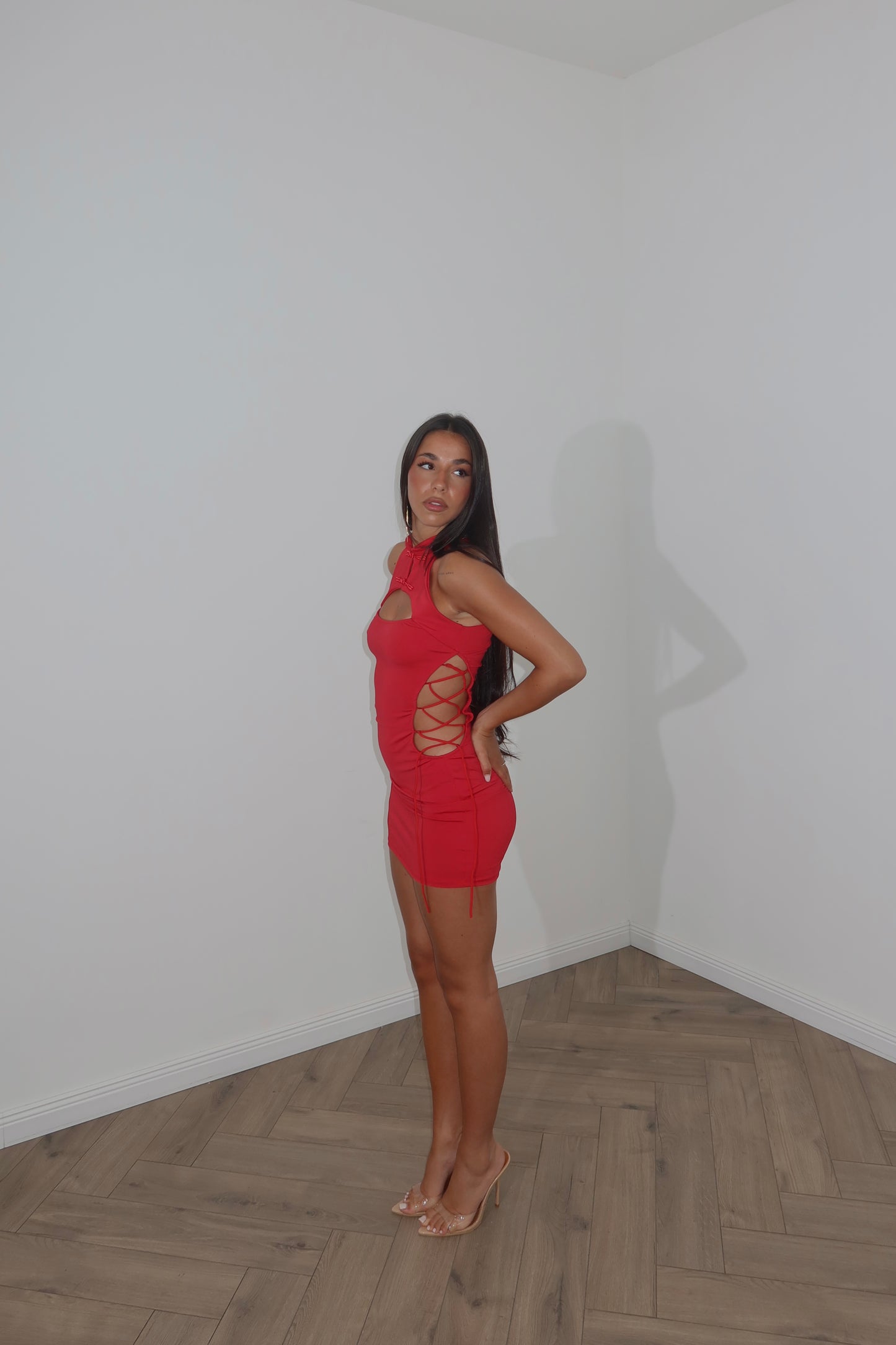 MiniDress STRINGATO rosso