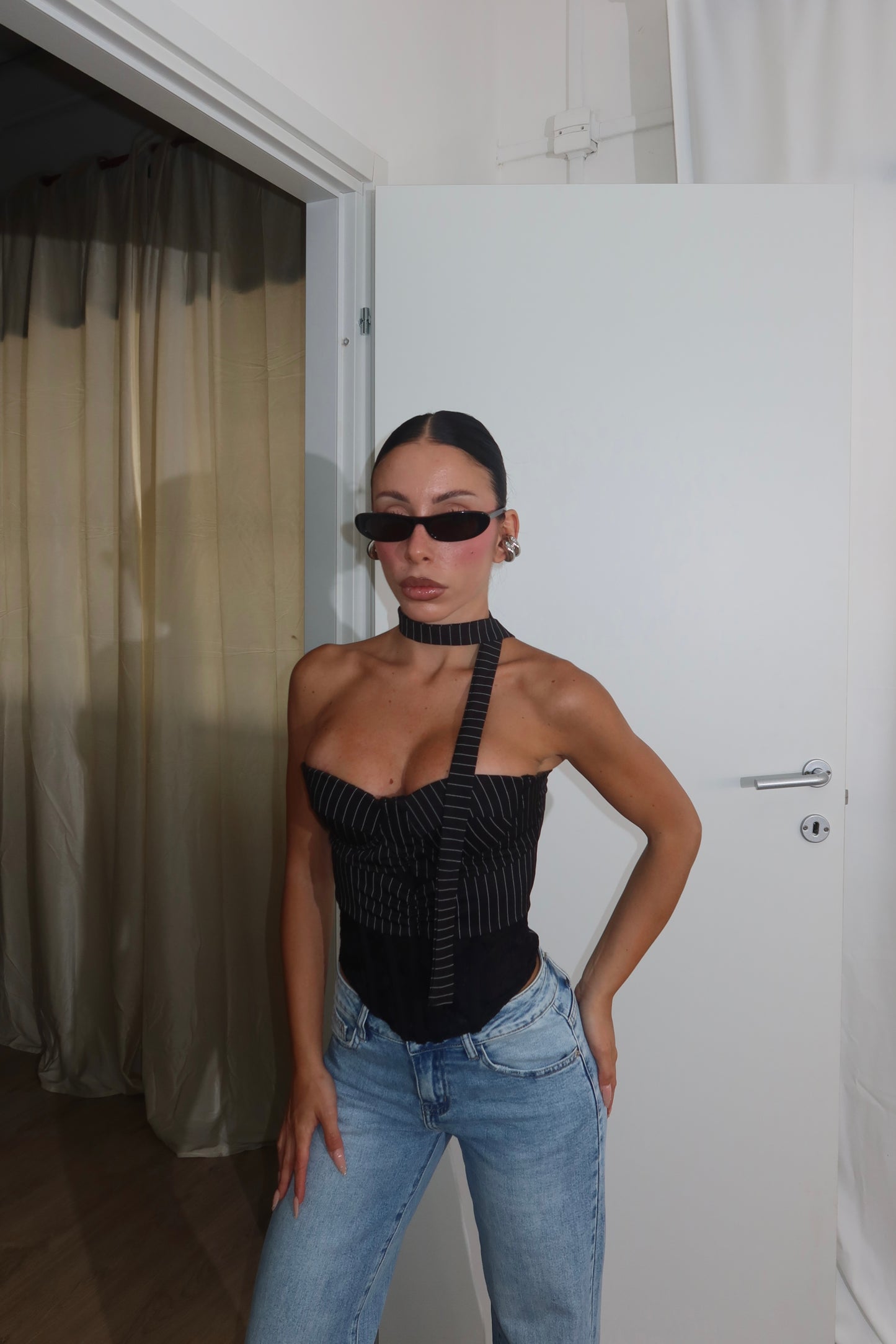 Top GESSATO nero