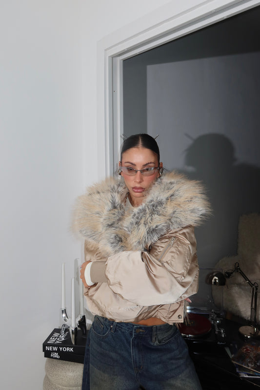 Beige ALAKEY bomber jacket