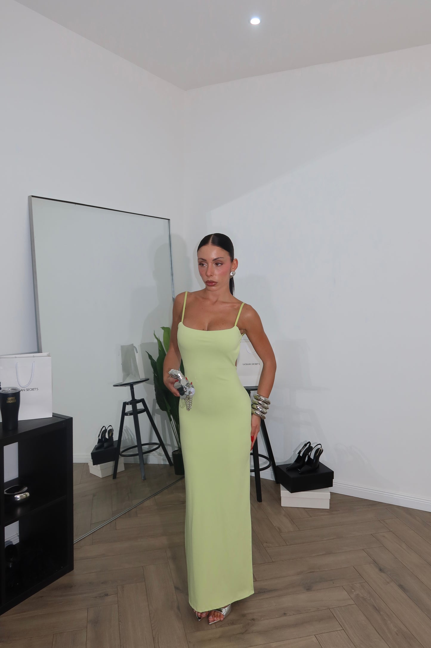 LongDress MIRELA verde mela