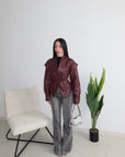 Jacket STRINGATA bordeaux