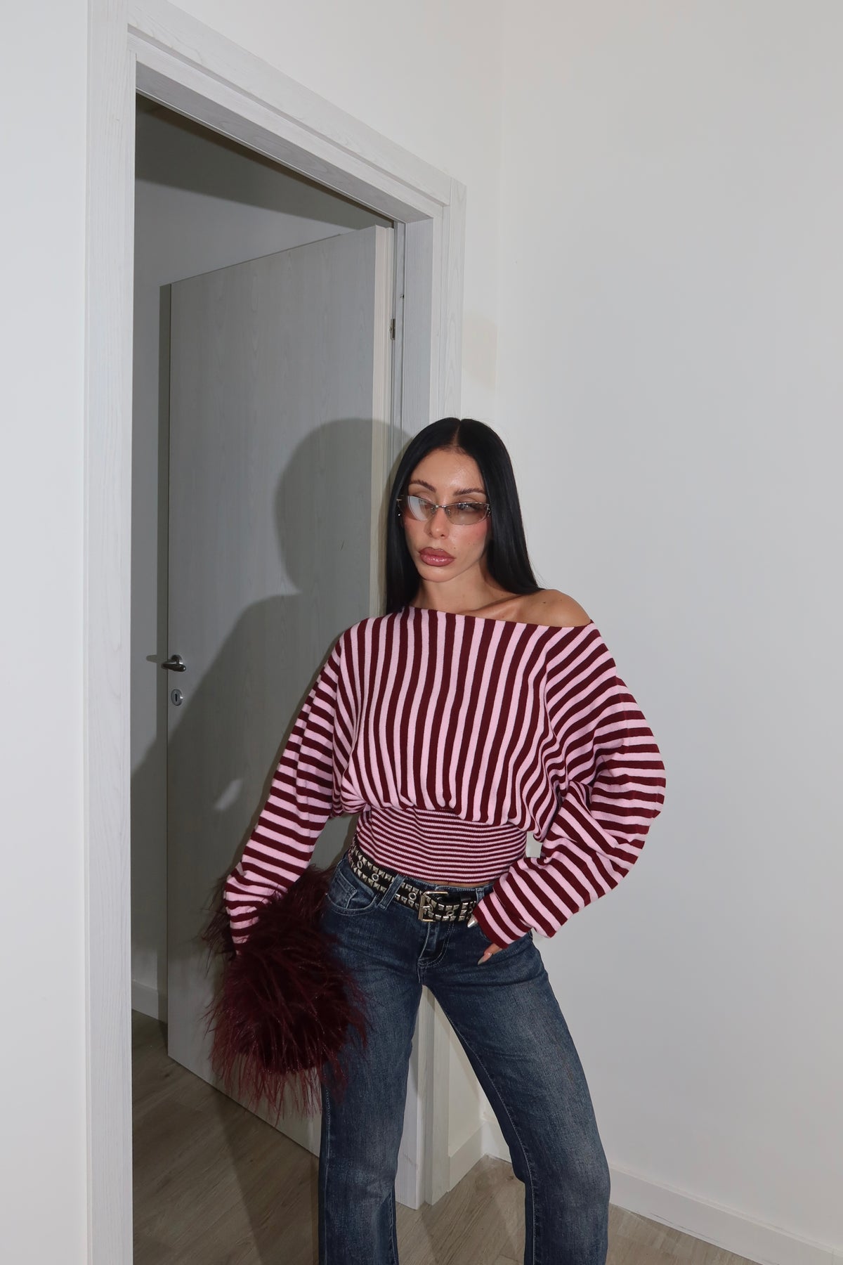 Pull MARTY rosa/bordeaux