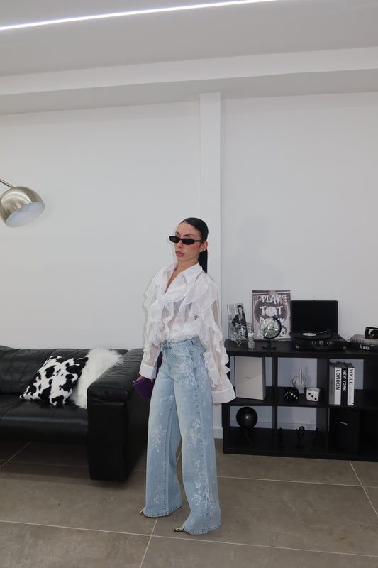 Jeans FLOWER & STRASS