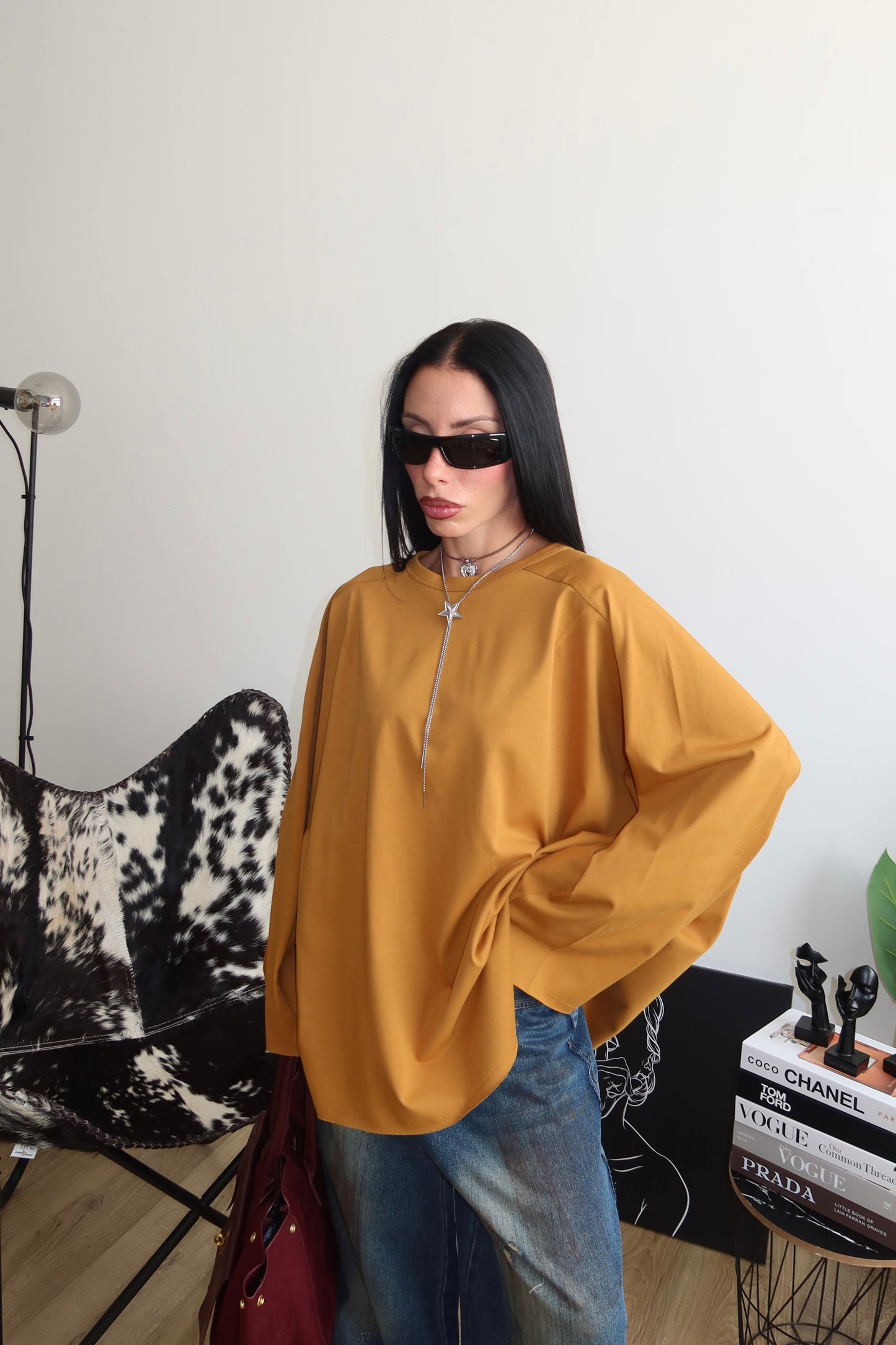Maglia SKATER giallo ocra
