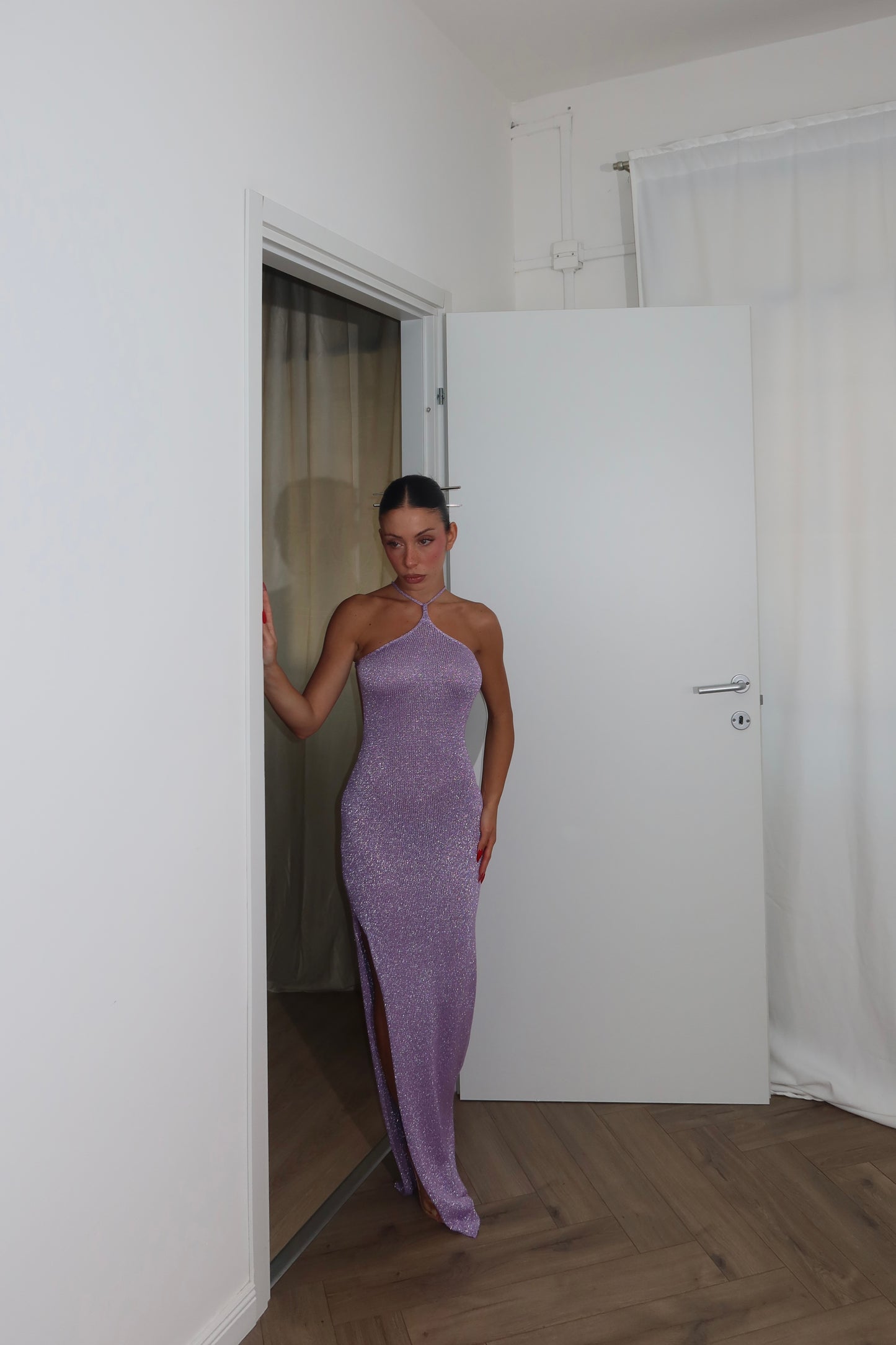 LongDress DIVINITÀ lurex lilla