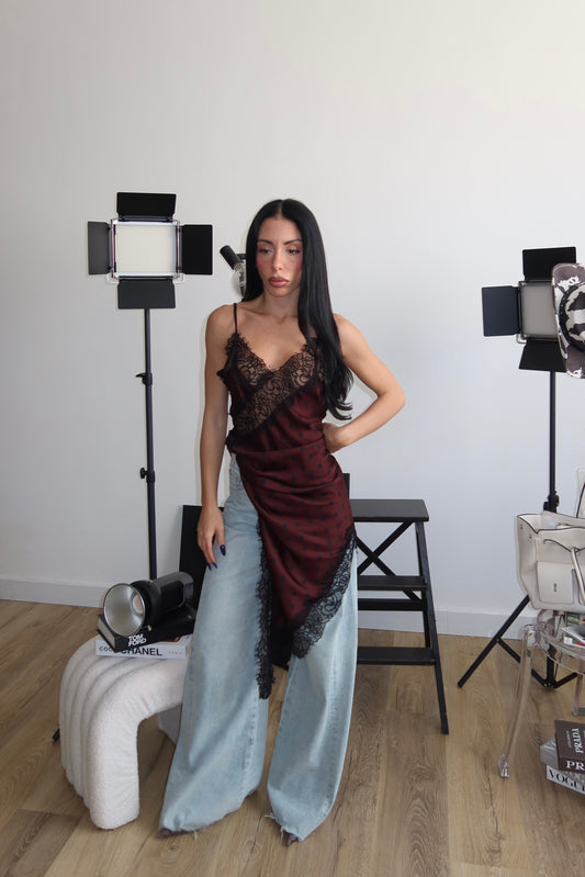 LongShirt POIS BY LUMINA bordeaux