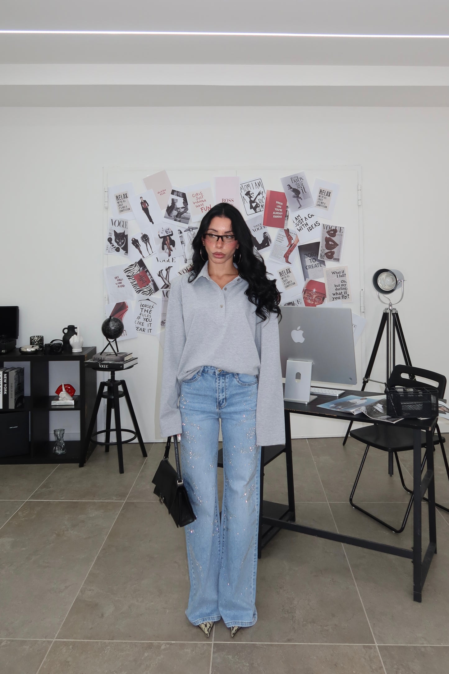 Maglia NECKBAND light grey