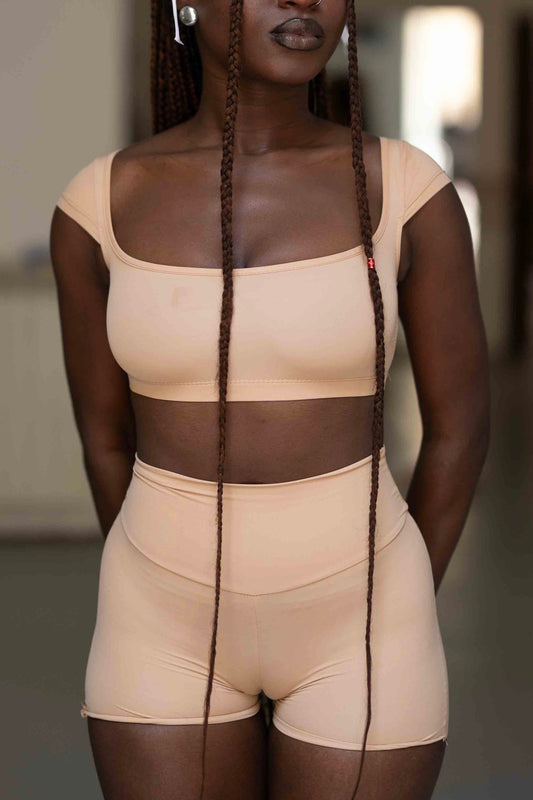MAGLIA CROP PUMP NUDE
