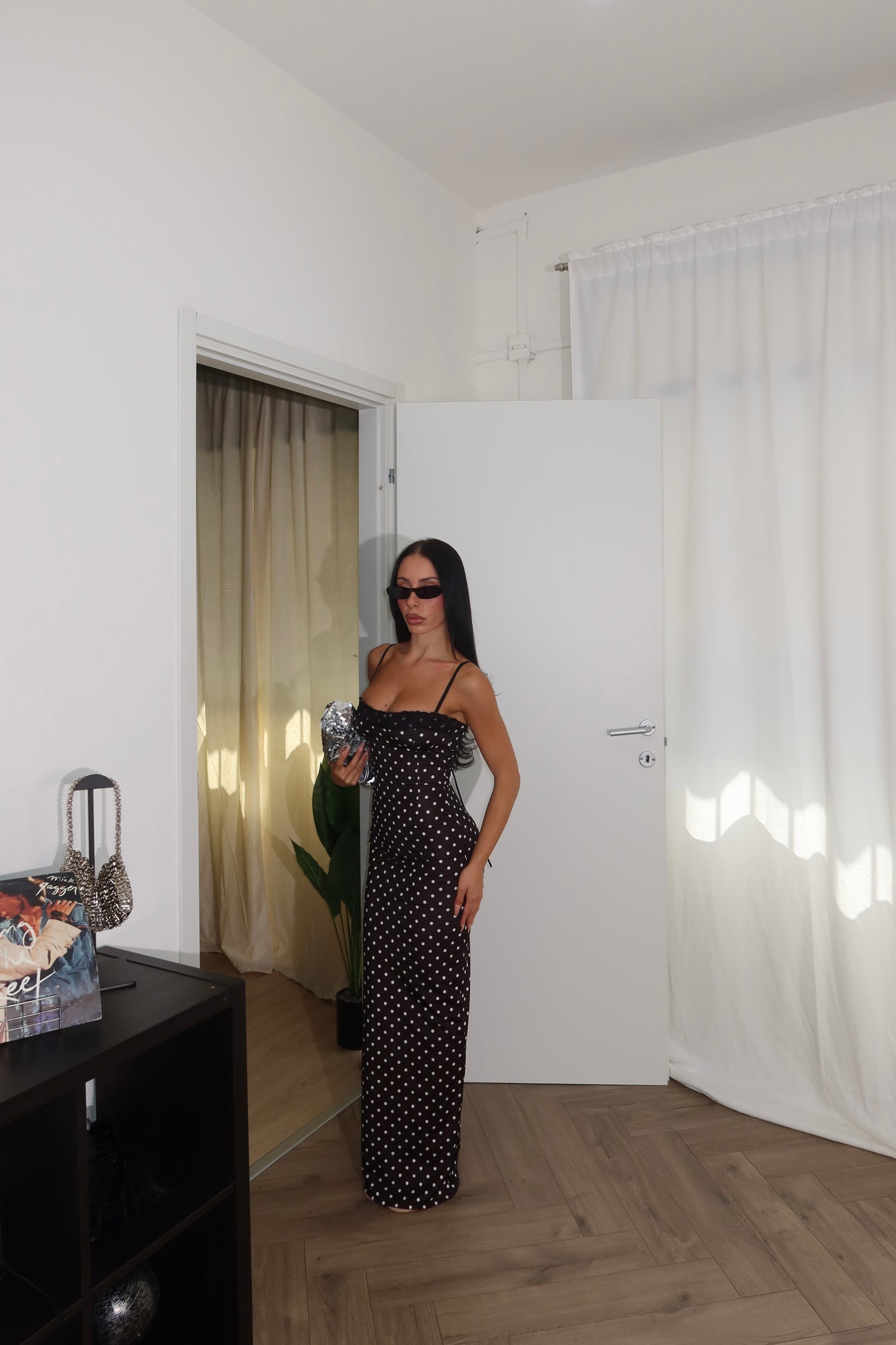 LongDress TAYLA pois nero