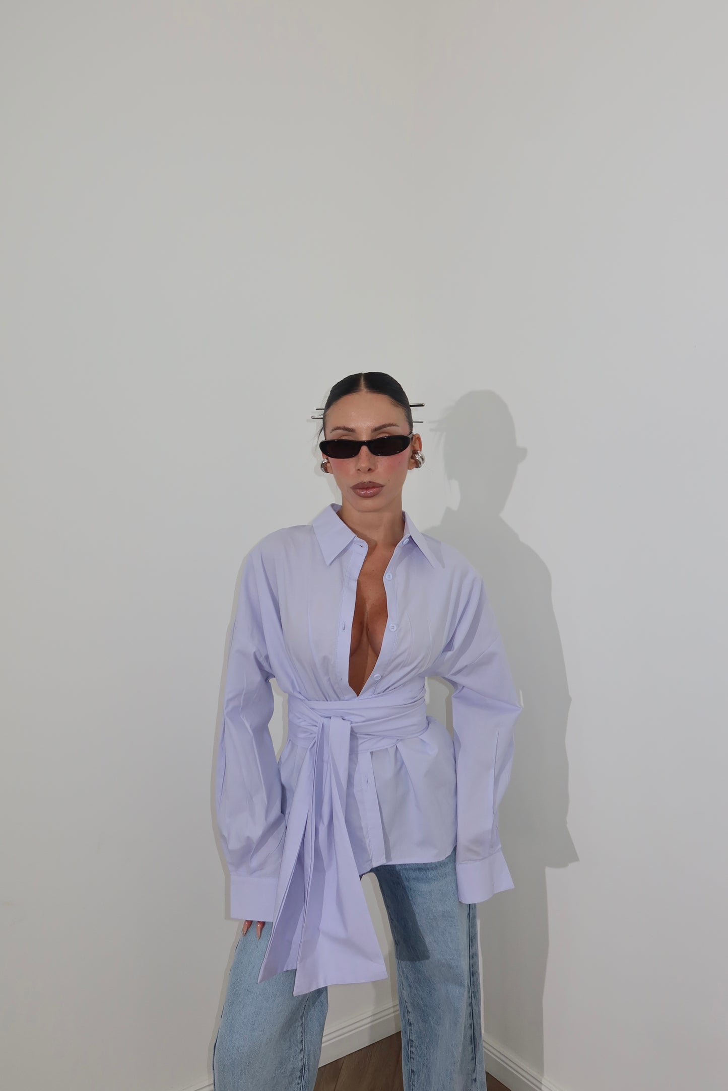 Camicia FREE BACK celeste