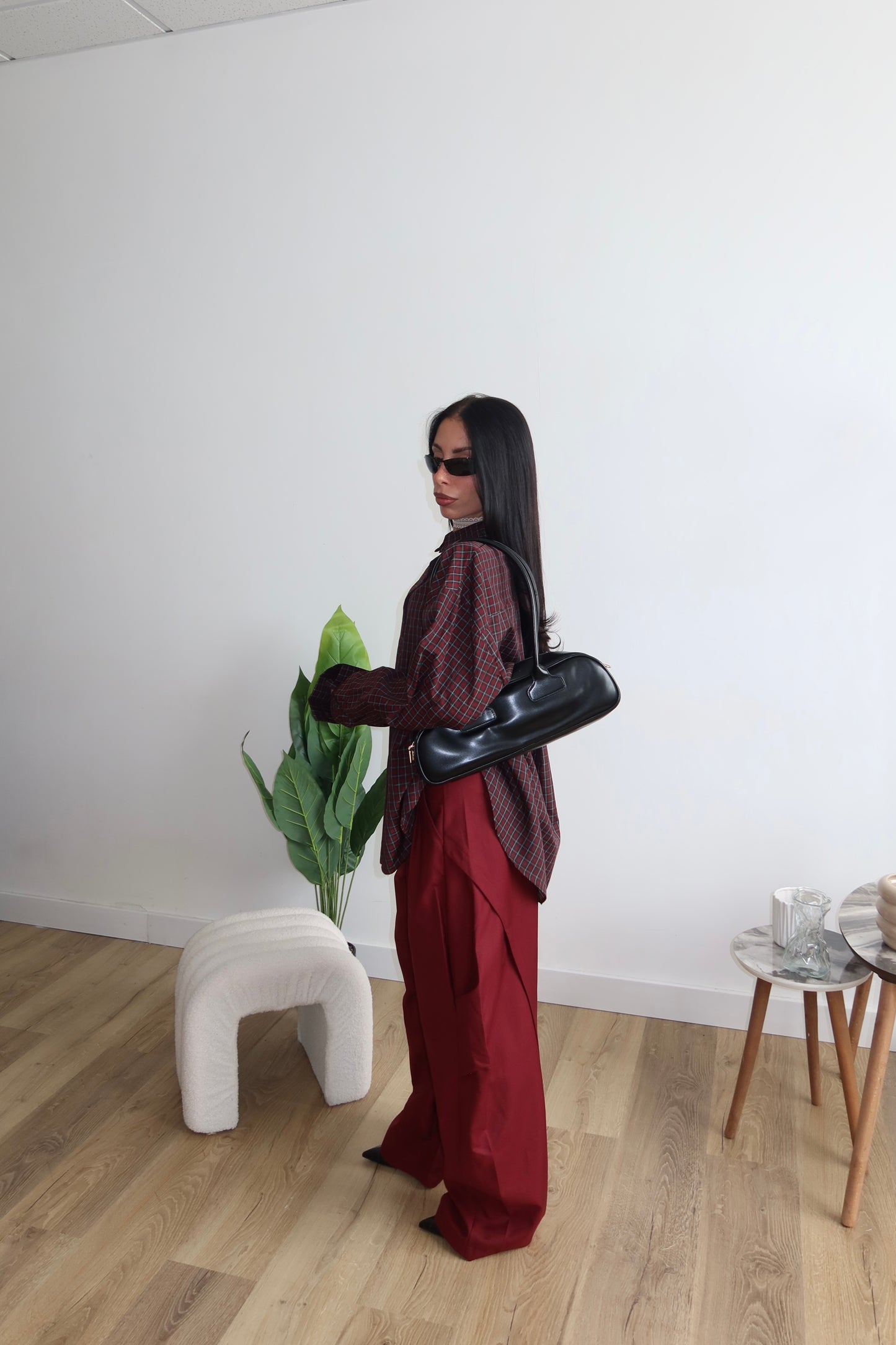 Pants MEGA BALLOON bordeaux