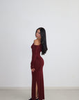 Long Dress KIM bordeaux