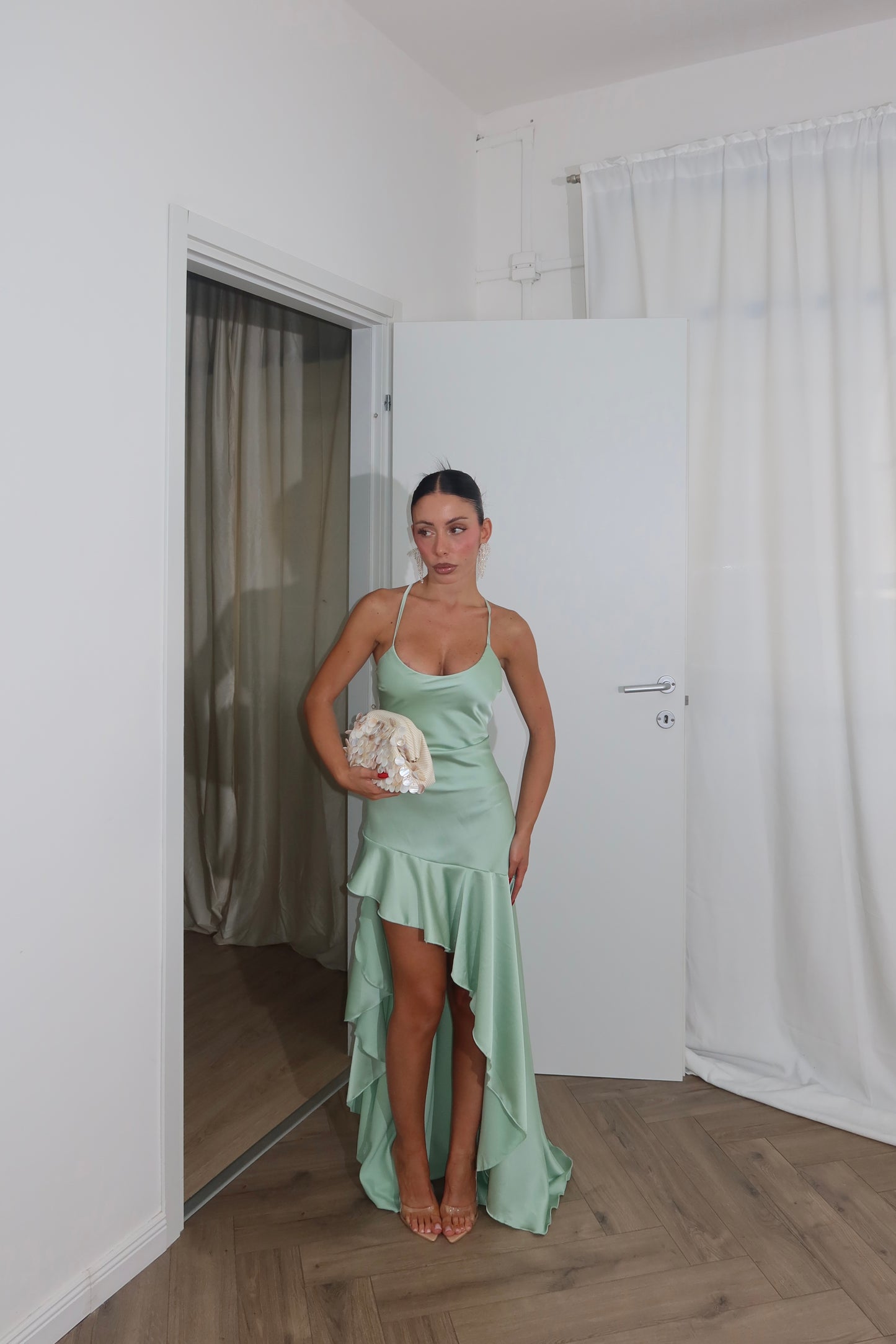 LongDress PEONIE verde menta