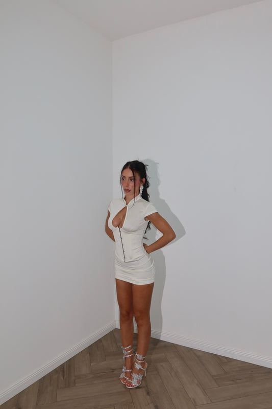 MiniDress BUSTINO panna