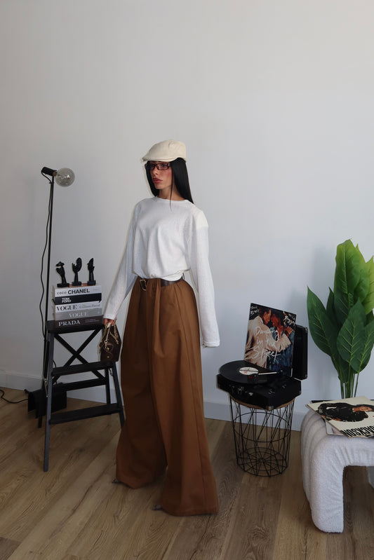 Pants HIDE BELT khaki