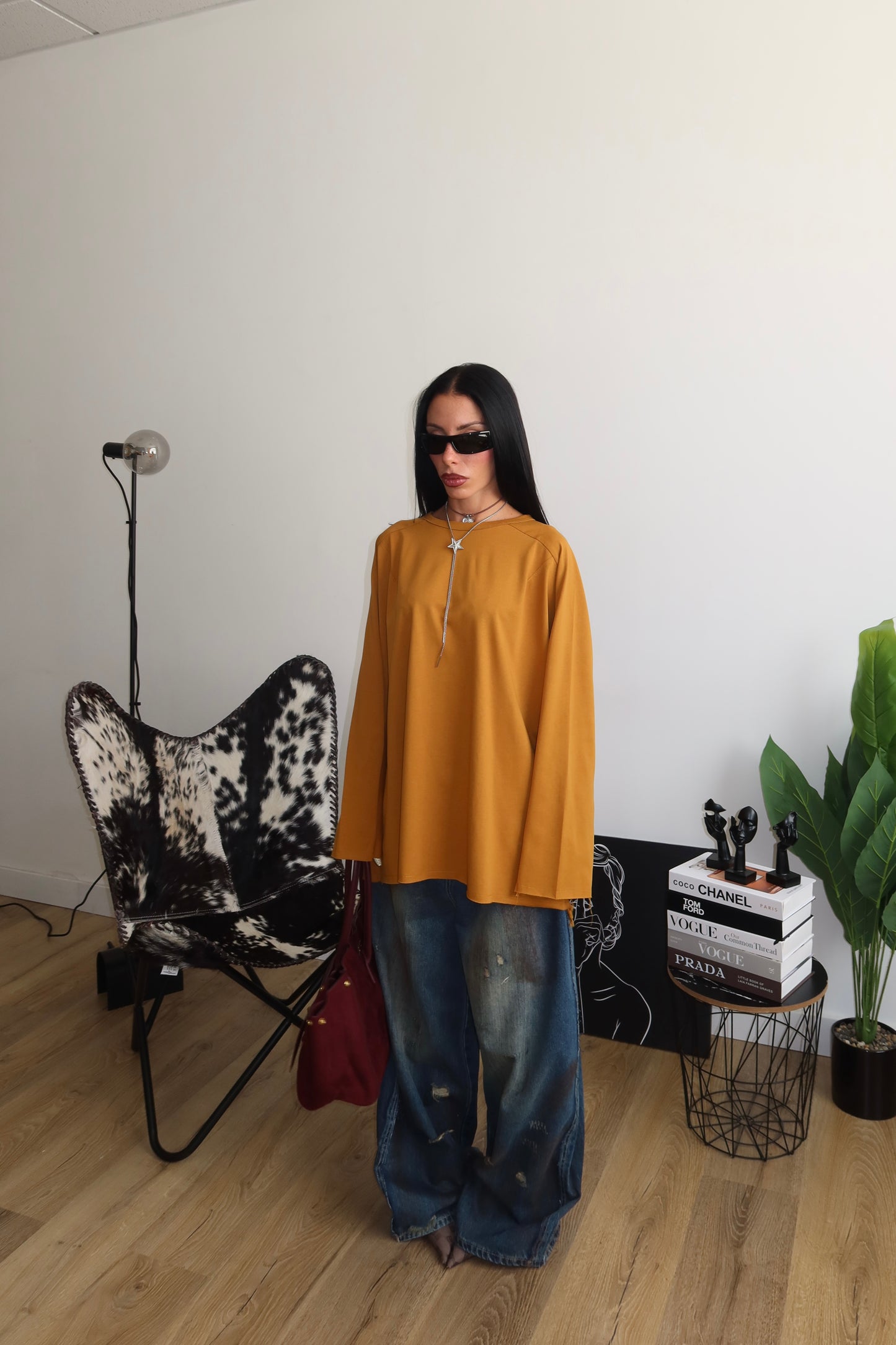 Maglia SKATER giallo ocra