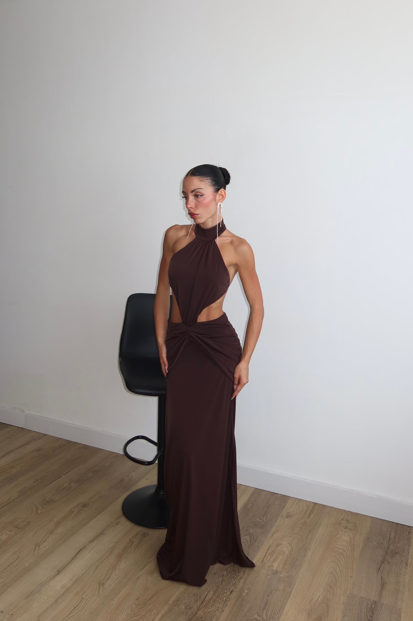 LongDress DUE DI PICCHE choco
