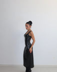 Dress FIESTA LEATHER nero